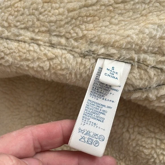 Quin green faux Shearling Moro bomber jacket, size S